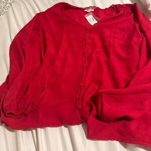 Maurices Vibrant Pink Blouse